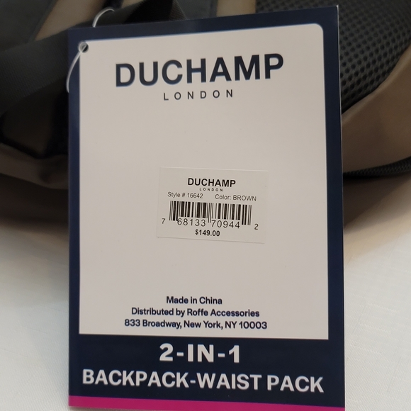Duchamp London 2-in1 Backpack-Waist Pack in Brown - Picture 5 of 11